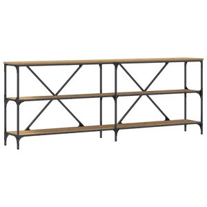 vidaXL Wandtafel Ambachtelijk eiken 200 x 30 x 75 cm Bewerkt hout