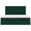 vidaXL Ottoman bed met matrassen en LED's 200x200cm fluweel