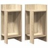 vidaXL Bijzettafels 2 st met plank 25,5x27x60 cm sonoma eikenkleurig