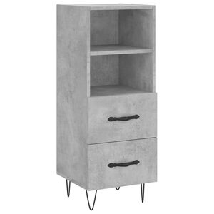 vidaXL Dressoir 34,5x34x90 cm bewerkt hout betongrijs
