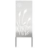 vidaXL Tuin Privacy Screen Fretwerk Zilver 50 x 140 cm Roestvrij staal