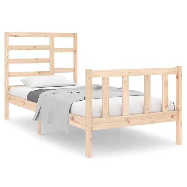 vidaXL Bedframe massief hout 90x190 cm