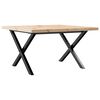 vidaXL Salontafel X-frame 60x60x40,5 cm grenenhout en staal