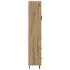 vidaXL Highboard Artisan Eiken 34,5 x 34 x 180 cm Bewerkt hout