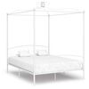 vidaXL Hemelbedframe metaal wit 180x200 cm