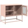 vidaXL Tv-meubel 68x39x60,5 cm staal roze