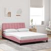 vidaXL Bedframe zonder matras "Hanko" fluweel roze 140x200 cm