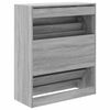 vidaXL Schoenenkast 80x34x96,5 cm bewerkt hout grijs sonoma eikenkleur