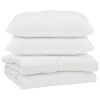 vidaXL Dekbed met kussen 3 st Wit Microfibre