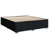 vidaXL Boxspring met matras stof zwart 200x200 cm