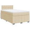 vidaXL Boxspring met matras stof cr&egrave;mekleurig 120x200 cm