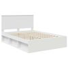 vidaXL Bedframe met hoofdeinde Wit 140 x 190 cm Massief grenenhout