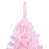 vidaXL Kunstkerstboom met verlichting en kerstballen 120 cm PVC roze