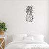 Homemania Wanddecoratie ananas 22x55 cm staal zwart