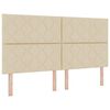 vidaXL Bedframe met hoofdeinde Cr&egrave;me 180 x 200 cm Stof