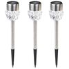HI Padverlichting solar LED 3 st kristal