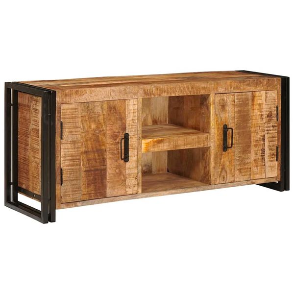 vidaXL TV-kast Bruin 120 x 30 x 50 cm Massief ruw mangohout