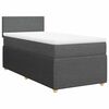 vidaXL Boxspring met matras stof donkergrijs 90x190 cm