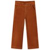 vidaXL Kinderbroek 92 ribfluweel cognackleurig