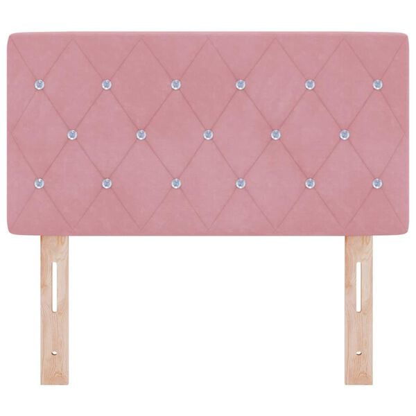 vidaXL Hoofdbord met hoofdeinde Roze 80 cm Nep Leer