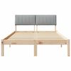 vidaXL Bedframe Bruin en lichtgrijs 120 x 190 cm Massief grenenhout