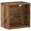 vidaXL Wandplank met LED-verlichting met plank Bruin 40 x 28,5 x 40 cm