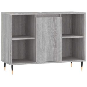 vidaXL Badkamerkast 80x33x60 cm bewerkt hout grijs sonoma eikenkleurig