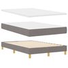 vidaXL LED Box Spring Bed met matras met LED Taupe 120 x 200 cm Stof