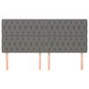 vidaXL Hoofdbord donkergrijs 200x7x118/128 cm Stof
