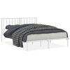 vidaXL Bedframe met hoofdbord metaal wit 150x200 cm