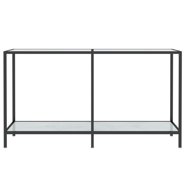 vidaXL Wandtafel 140x35x75,5 cm gehard glas wit