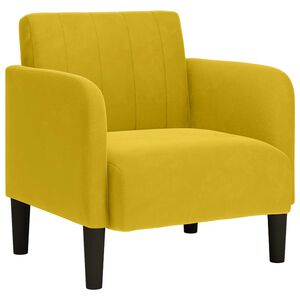 vidaXL Fauteuil met armleuningen 54 cm fluweel geel
