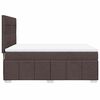 vidaXL Boxspring met matras stof donkerbruin 140x190 cm