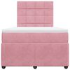 vidaXL Boxspring met matras fluweel roze 120x200 cm