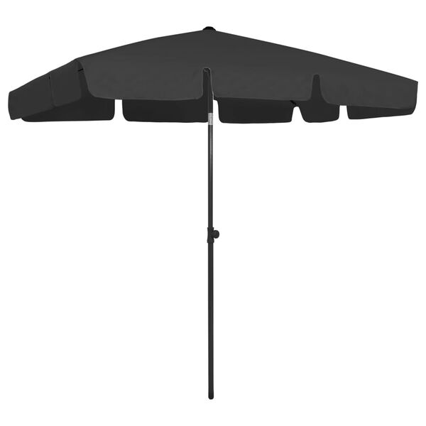 vidaXL Strandparasol 200x125 cm zwart