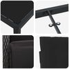 vidaXL Tuin eettafelset met kussen 5 pcs Zwart poly rattan