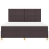 vidaXL LED Box Spring Bed met matras Donkerbruin 180 x 200 cm Stof