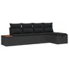 vidaXL Tuin Sofa Set 6 st Zwart poly rattan
