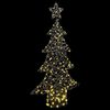 vidaXL Kerstboom met 160 LED Warmwit 150 cm Rattan