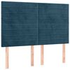 vidaXL Bedframe zonder matras 140x190 cm fluweel donkerblauw