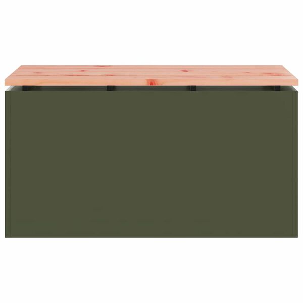 vidaXL Tuinbank Olijfgroen 80 x 40 x 43 cm Staal