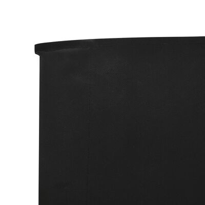 vidaXL Windscherm 3-panelen 400x160 cm stof zwart