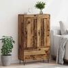 vidaXL Highboard met lade Oud Hout 69,5 x 31 x 115 cm Bewerkt hout