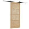 vidaXL Schuifdeur 93 x 211 cm Bewerkt hout Naturel en Zwart