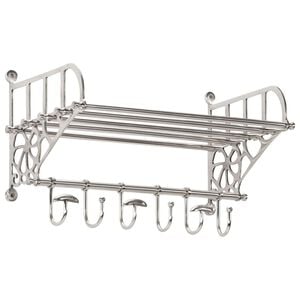 vidaXL Bagagerek met kleerhangers wandmontage aluminium