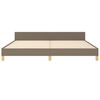 vidaXL Bedframe zonder matras stof taupe 200x200 cm