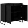 vidaXL Bijzetkast Zwart Eiken 79 x 36 x 75 cm Bewerkt hout