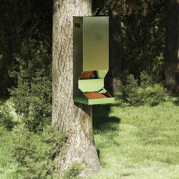 vidaXL Hertenvoerbak Zilver 28 x 30 x 80 cm Gegalvaniseerd staal