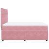 vidaXL Boxspring met matras fluweel roze 140x190 cm