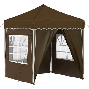 vidaXL Pop-up partytent 195 x 195 x 245 cm Taupe Oxford Stof